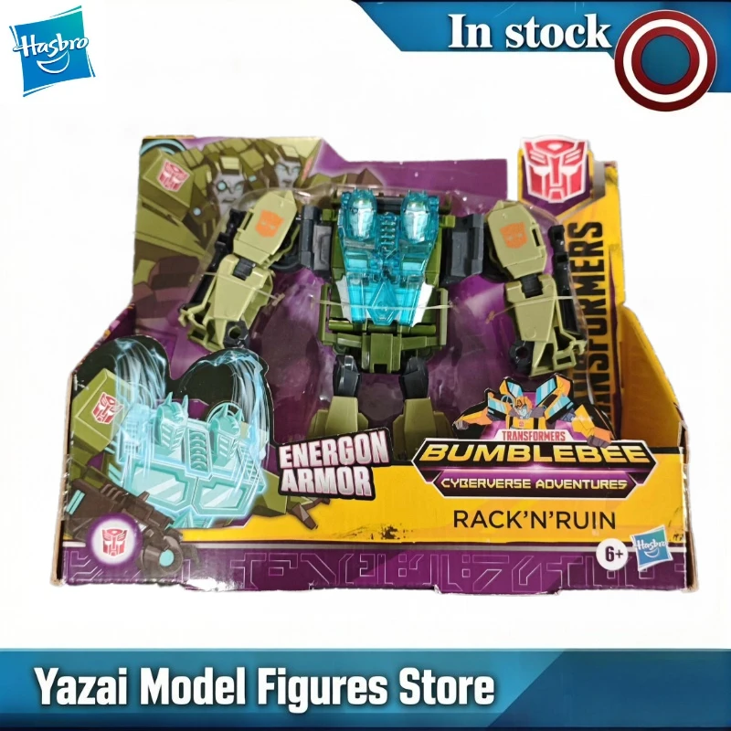 Figura de acción original de Hasbro Transformers BUMBLEBEE CYBERVERSE ADVENTURES RACK' N' RUIN