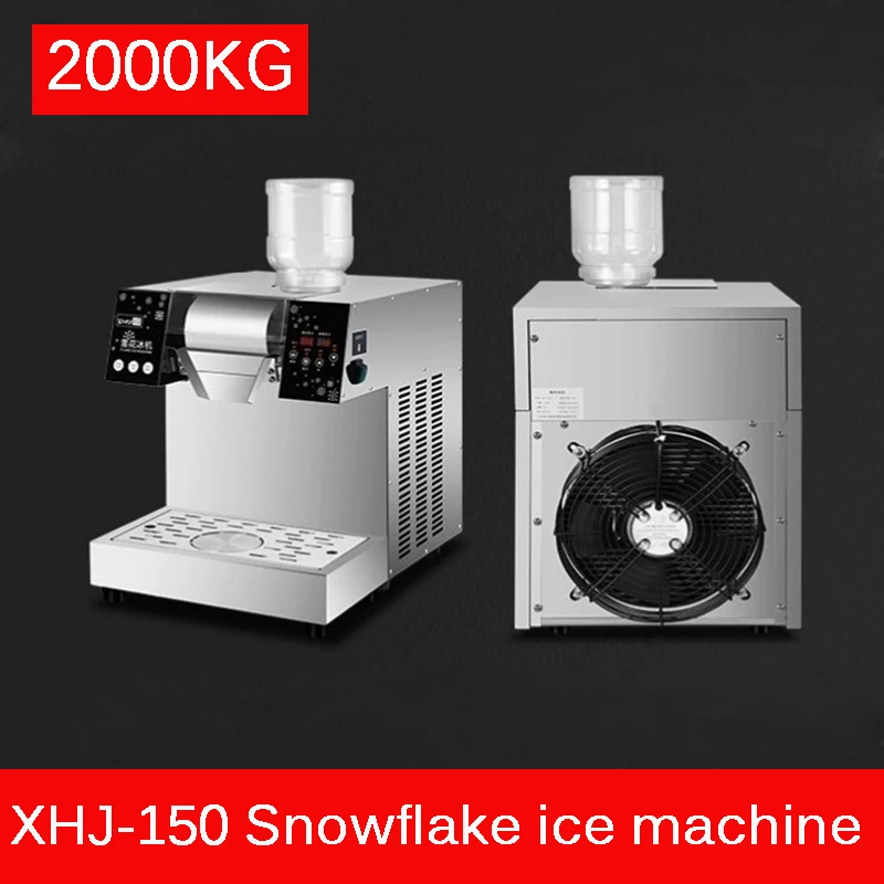 200kg/days Commercial Snowflake Ice Machine Small Snow Continuous Cooled Milk Mango Bingsu Shaver Smoothie Crusher