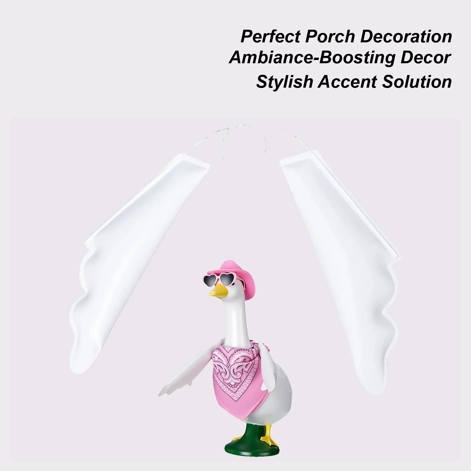 

Geese Clothes Poseable Wings Lawn Geese Statue Accessories Decorative Yard Statue Costume For Holiday Party Wedding Valentine