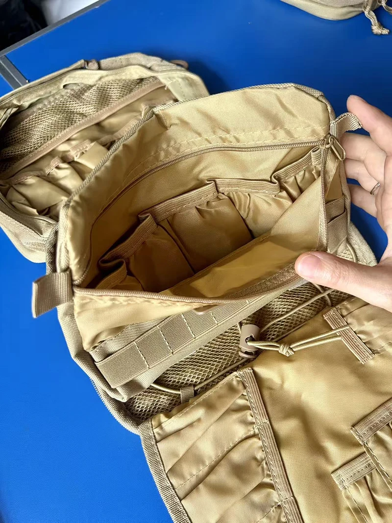 Tragbare Herren-Toilettentasche aus Oxford-Gewebe, Khaki, Reise-Organizer mit mehreren Taschen, hängende Waschtasche für Outdoor-Aktivitäten, Angeln und Kurzreisen – Detail 21
