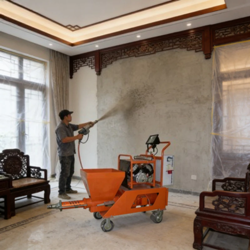 

Automatic Sand Cement Sprayer Mortar Plastering Pump Electric 3m3 h Wall Plastering Machine Cement Plaster Spraying Tool
