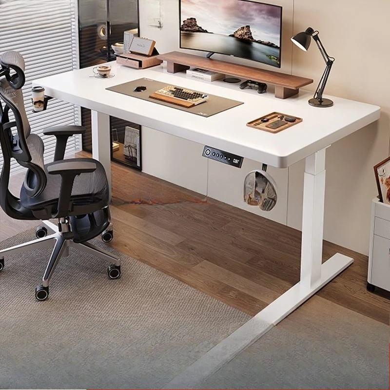 Smart electric lifting desk solid wood computer desk can lift the gaming desk