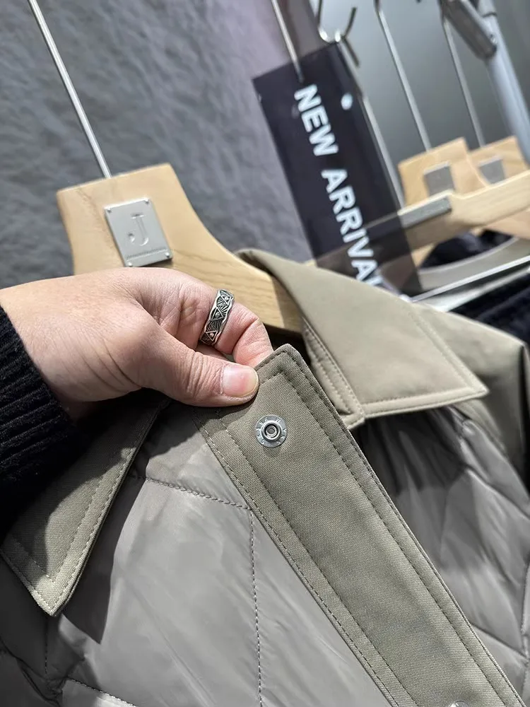 King of down Jaet! Hangzhou High Quali! National Stand 85 Down! Men's Mid-Length Patchwork down Jaet Trendy 325