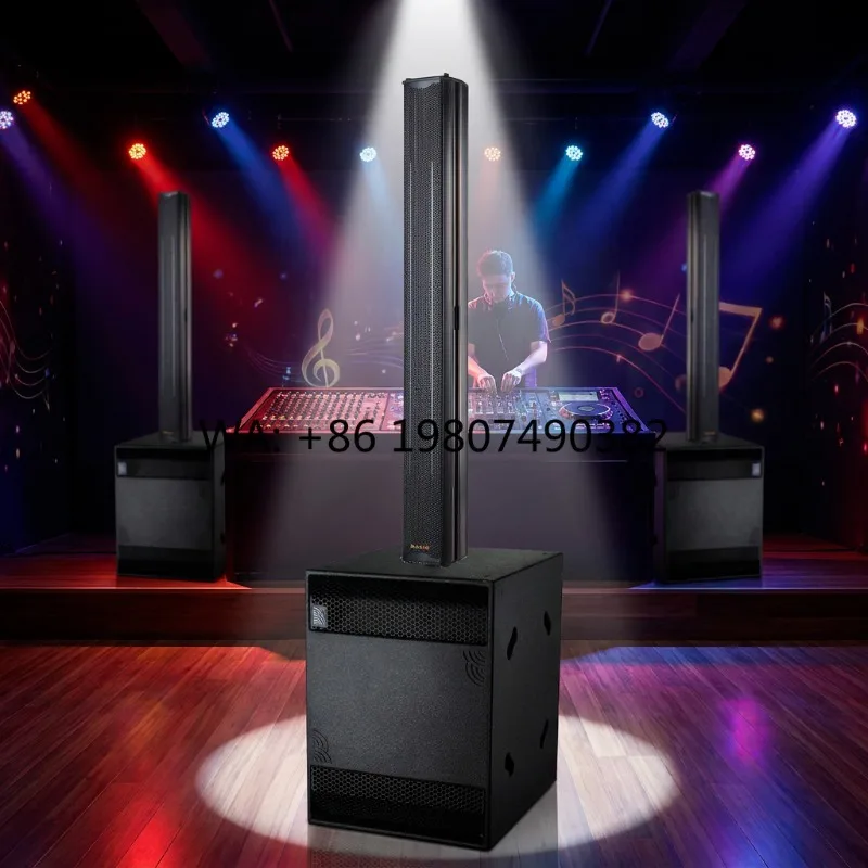 700W 8*4.5 Inch Column Array Speaker Class D Amp 18 Inch Active Subwoofer Professional DJ PA Stage Audio System