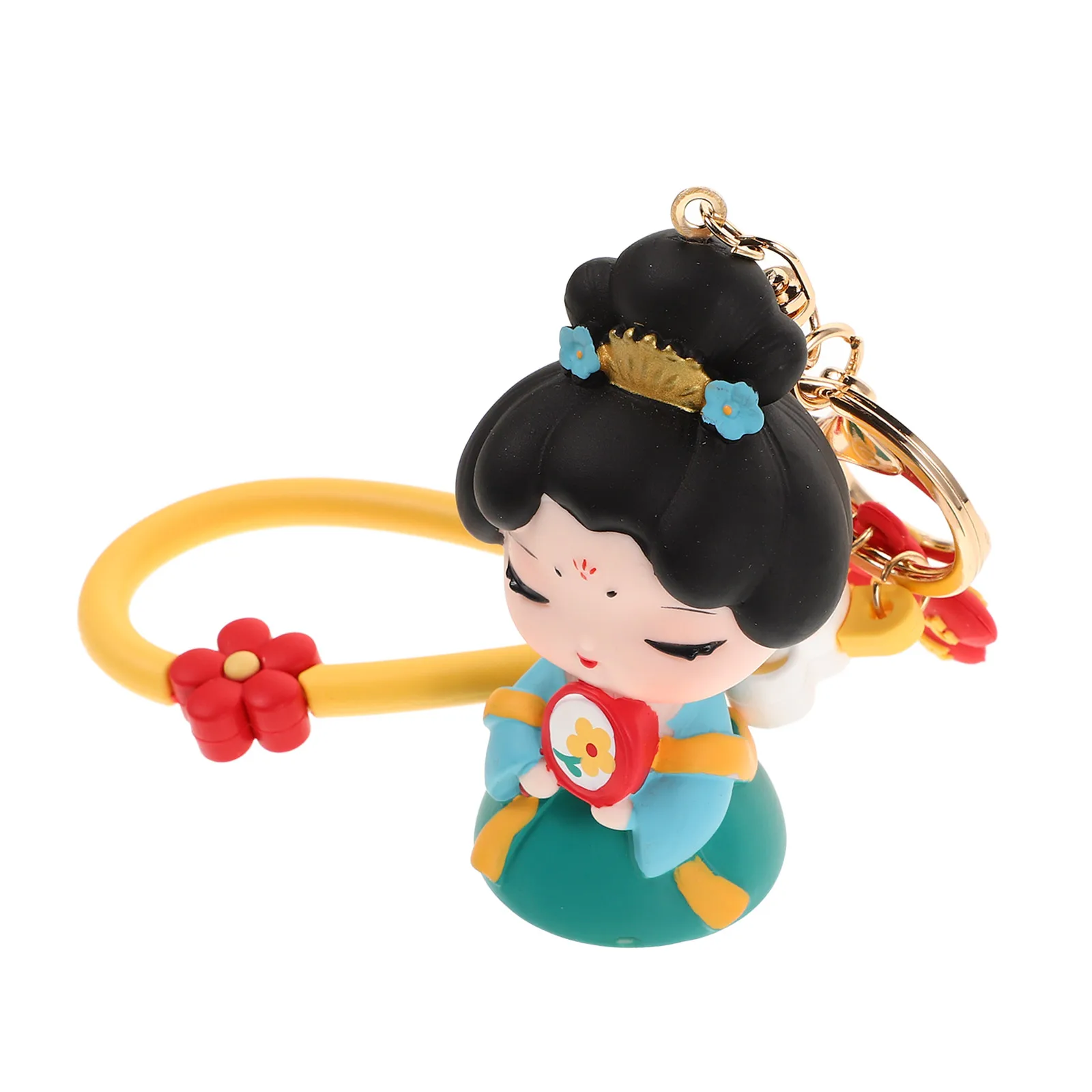 

Cute Ancient Lady Keychain PVC Anime Car Pendant Charm for Women Girls Kawaii Cartoon Figure Bag Accessory Durabl