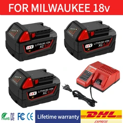 18V For Milwaukee M18 Battery M18B6 XC 9.0 Ah Li-Ion 48-11-1860 48-11-1852   2604-22 2604-20 2708-22 2607-22Cordless Power Tools