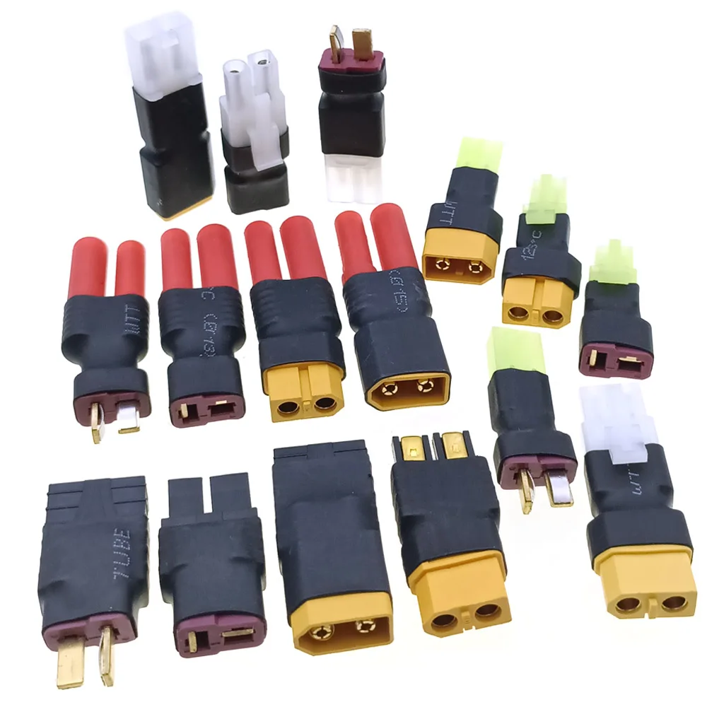 

XT XT60 male female to TRX EL 4.2mm Mini Tamiya 6.2mm HXT 4.0mm Male Female Adapter DC Plug for RC FPV Drone Car LiPo Battery