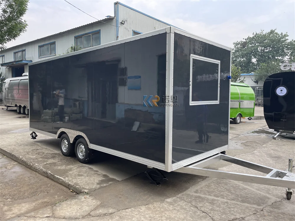 Commercial  Food Truck Sale With Fully Kitchen  Equipments Coffee Carts Street Mobile Fast Food Trailer