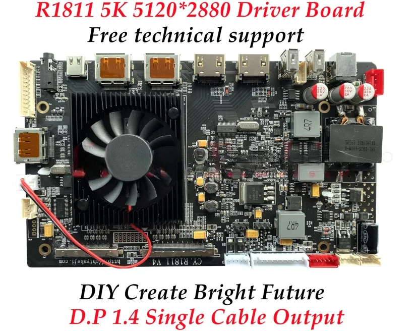 DIY 5K Universal R1811 V.4 Driver Board USB-C Freesync EDP DP1.4 Compatible for iMac LM270QQ1 LM270QQ2 Screen External Monitor