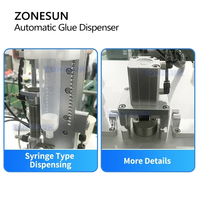 ZONESUN ZS-GD302 Automatic Glue Dispenser Pneumatic Syringe Filling Machine High Precision Dispensing for Grease Adhesive Paste