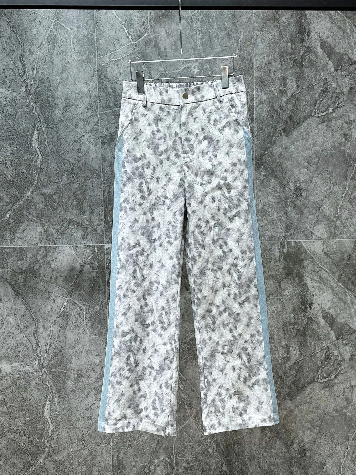 

Ретро джинсовые брюки прямого кроя с пэчворком для мужчин, корейский стиль, свободный крой, неэластичные, из ПУ-материала, весна-осень