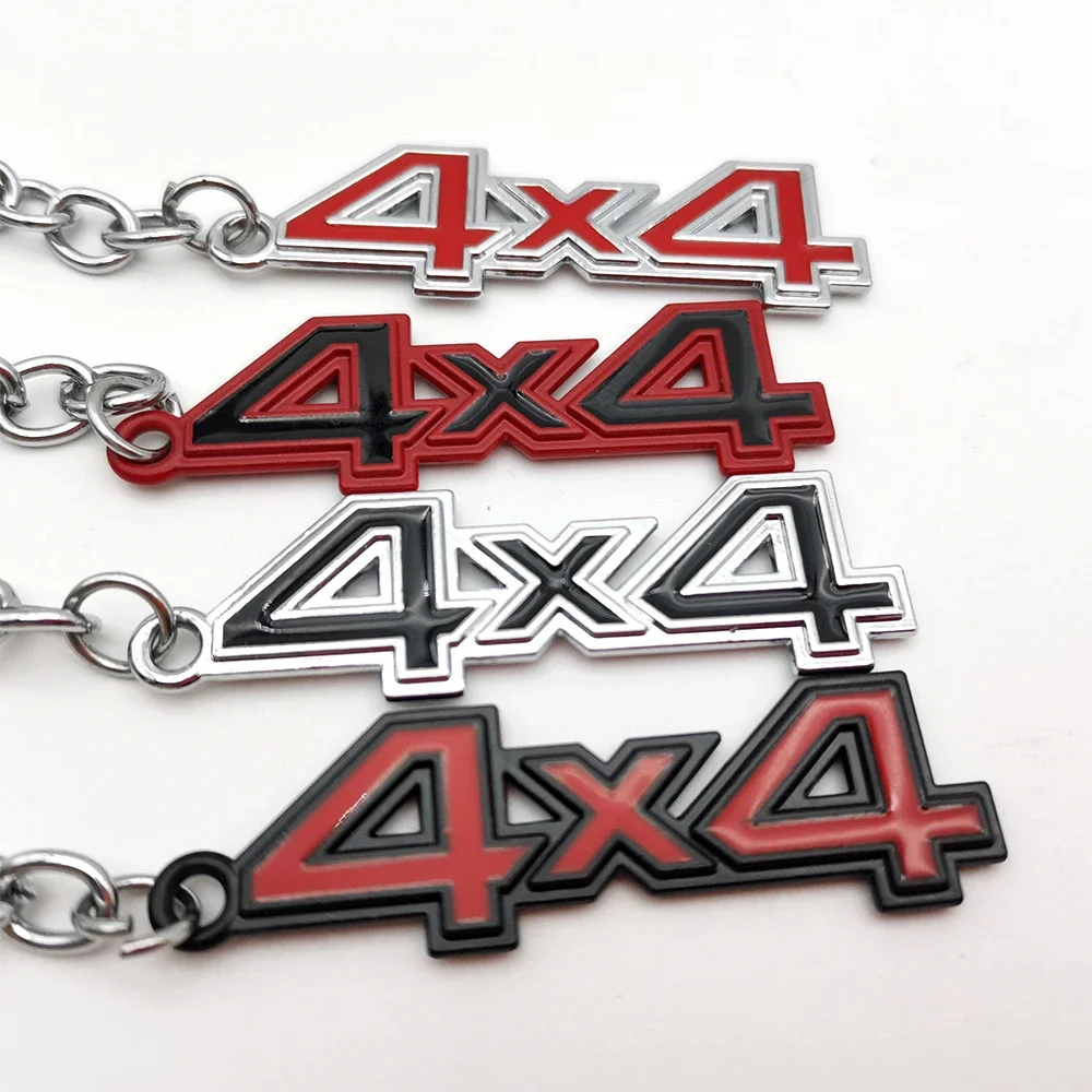 

1PCS Car Keychain Metal Key Chain Keyring For 4X4 4WD For Mercedes Audi Ford Focus Volkswagen Nissan Auto Key Holder Accessories