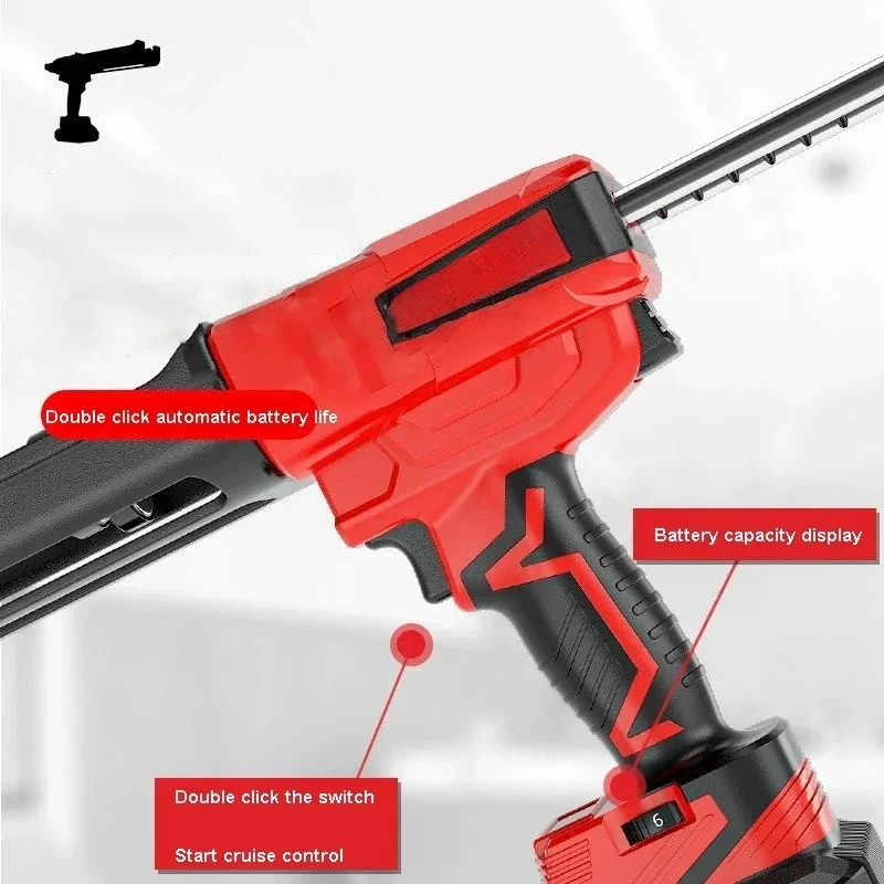 Fully Automatic Double Tube Electric Seam Sealant Gun Construction Glue Applicator Tool