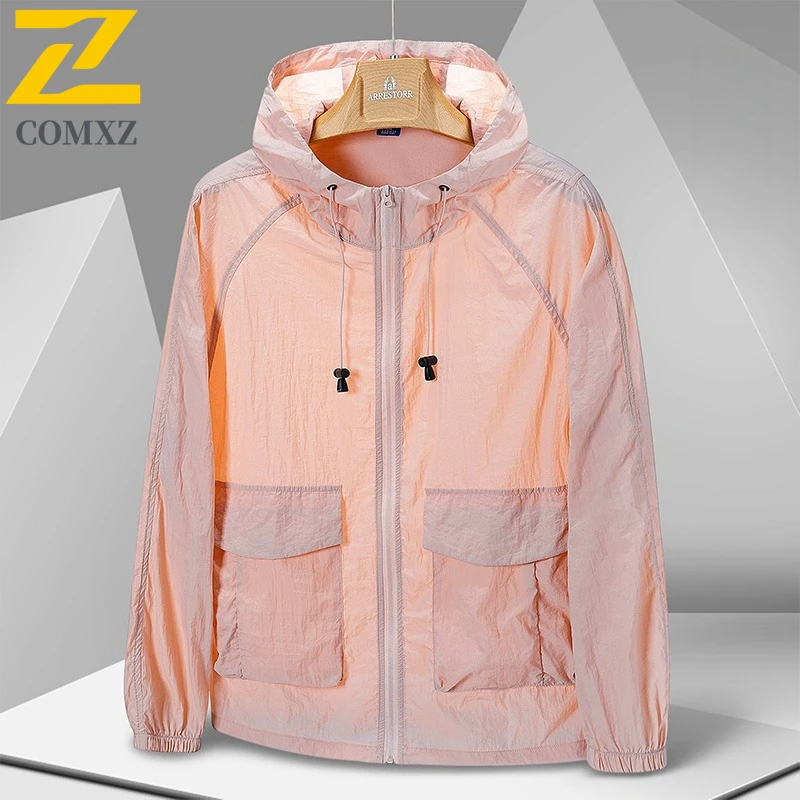 سترة بغطاء للرأس للحماية من الأشعة فوق البنفسجية للرجال لجميع التضاريس بعامل حماية من الأشعة فوق البنفسجية 50+ من الحرير الجليدي لصيد السمك سريع الجفاف مع تقنية التبريد للرياضات الخارجية المتطرفة 2025 #3