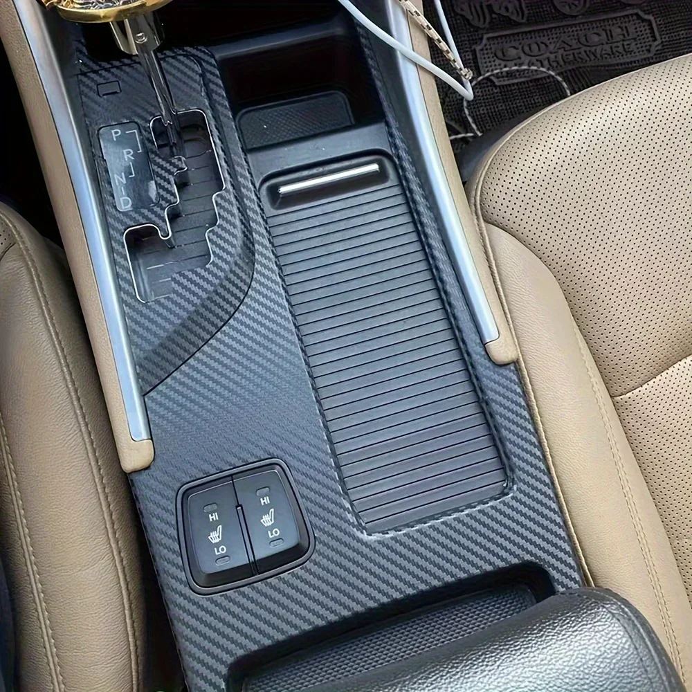 Carbon Fiber Interior Center Console Gear Shift Dashboard Air Vents Door Handle Lift Panel Sticker For Hyundai Sonata 2010-2014