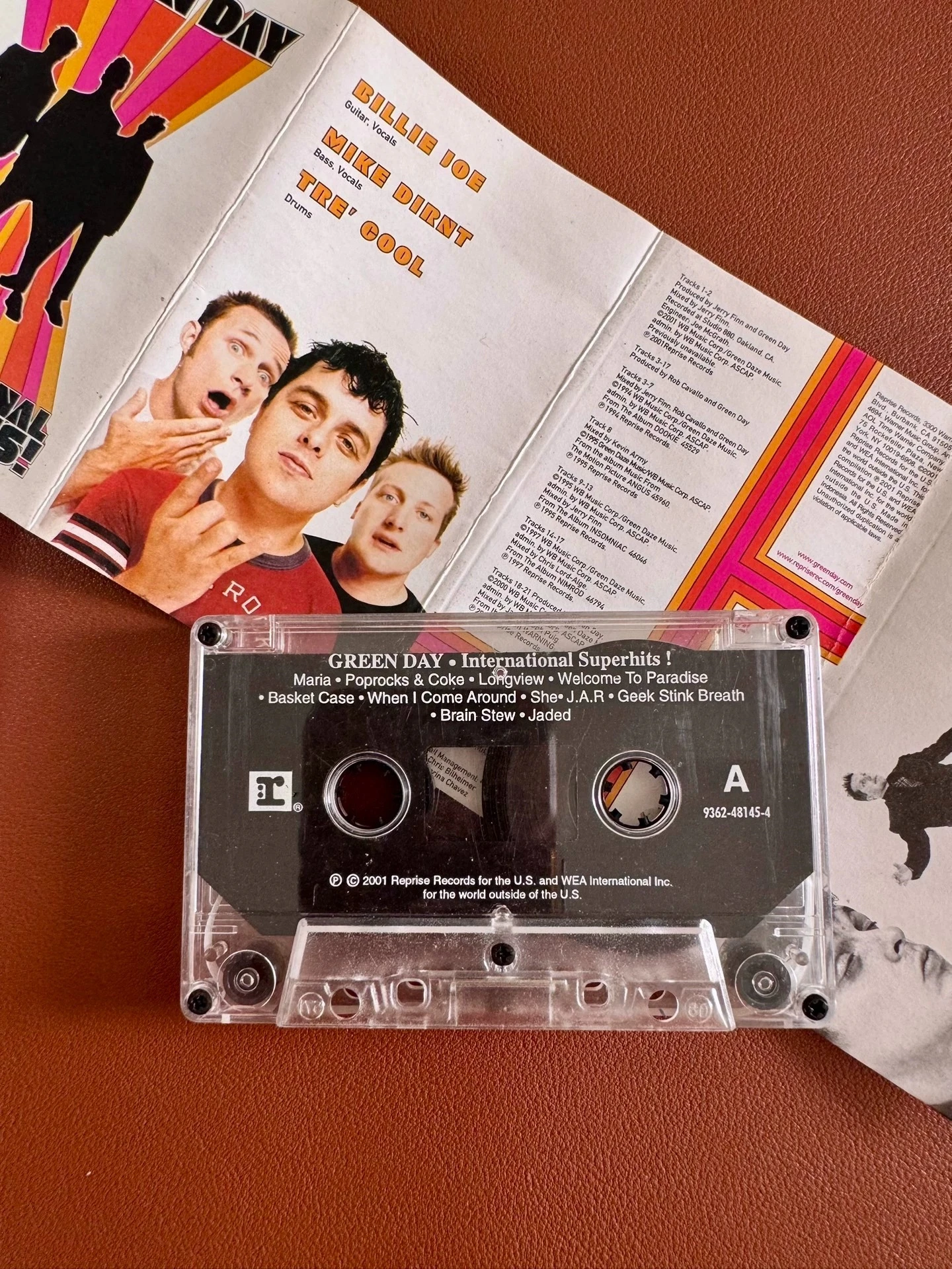 

Рок-зеленый день, музыкальная лента Billie Joe, международные Supervideos, чехол для корзины для альбома, кассеты, косплей, Walkman, автомобильный звуковой путь, коробка