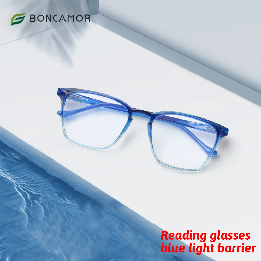 

Boncamor 2Pack Anti Blue Light Blocking Reading Glasses Women Men Anti Glare Presbyopic Computer Glasses Diopter from +0 to +4.0