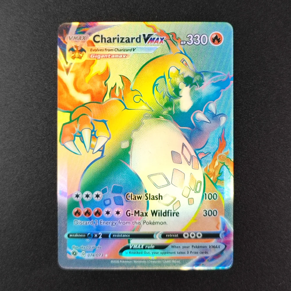 PTCG 포켓몬 영어 포켓몬 컬렉션 카드 메가 리자몽 X EX 리자몽 GX VMAX 클래식 게임 애니메이션 카드 선물 장난감