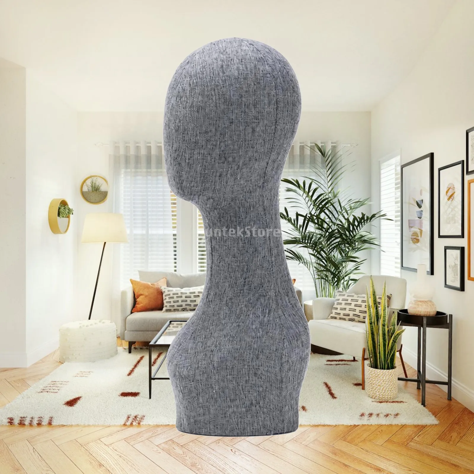 Mannequin Head with Neck Neutral Fabric Mannequin Head Hat Display Stand Professional Lightweight for Milliners, Window Displays