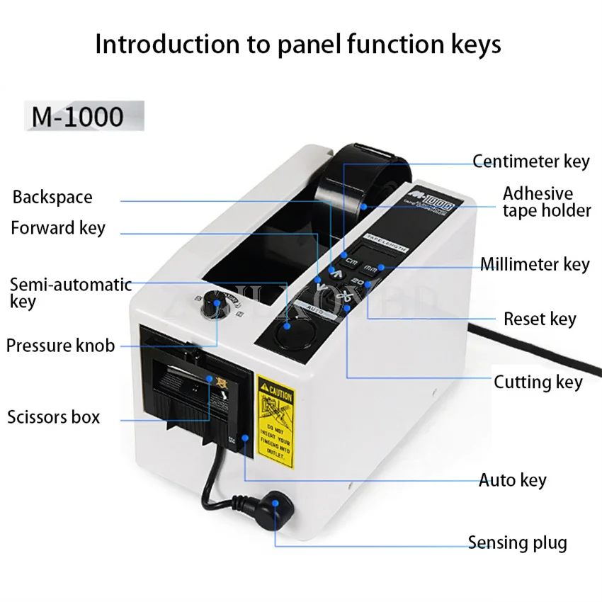 Imagem -02 - Dispensador de Fita de Embalagem Automático 220v 110v Escritório Máquina de Corte de Fita Automática Equipamento Ferramentas Cortador de Fita Automático