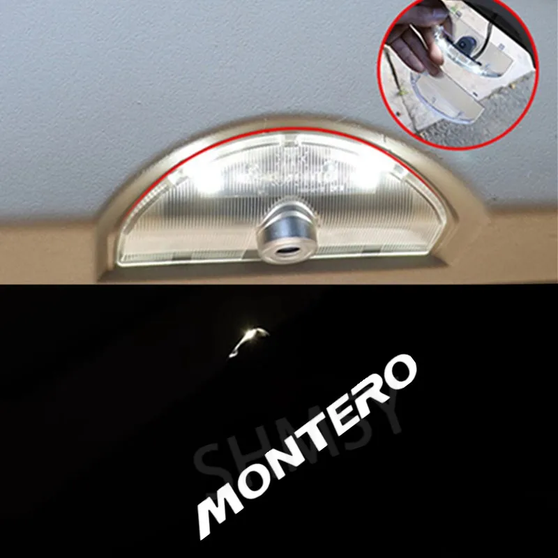 2 шт., Светодиодные проекторы для дверей автомобиля Mitsubishi Montero 2006 2007 2008 2009 2010 2011 2012 - 2016