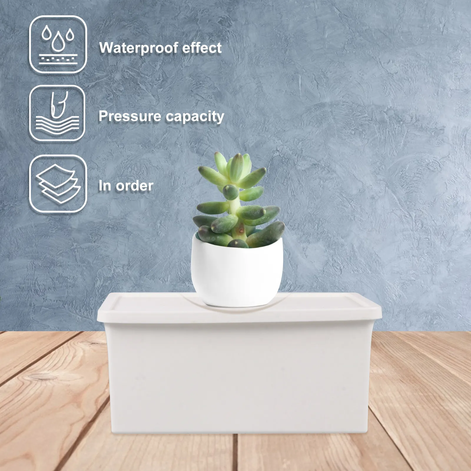 2Pcs Plastic Storage Boxes Sundries Holders Simple Design for Desktop Home Bedroom Office Organization System view 5