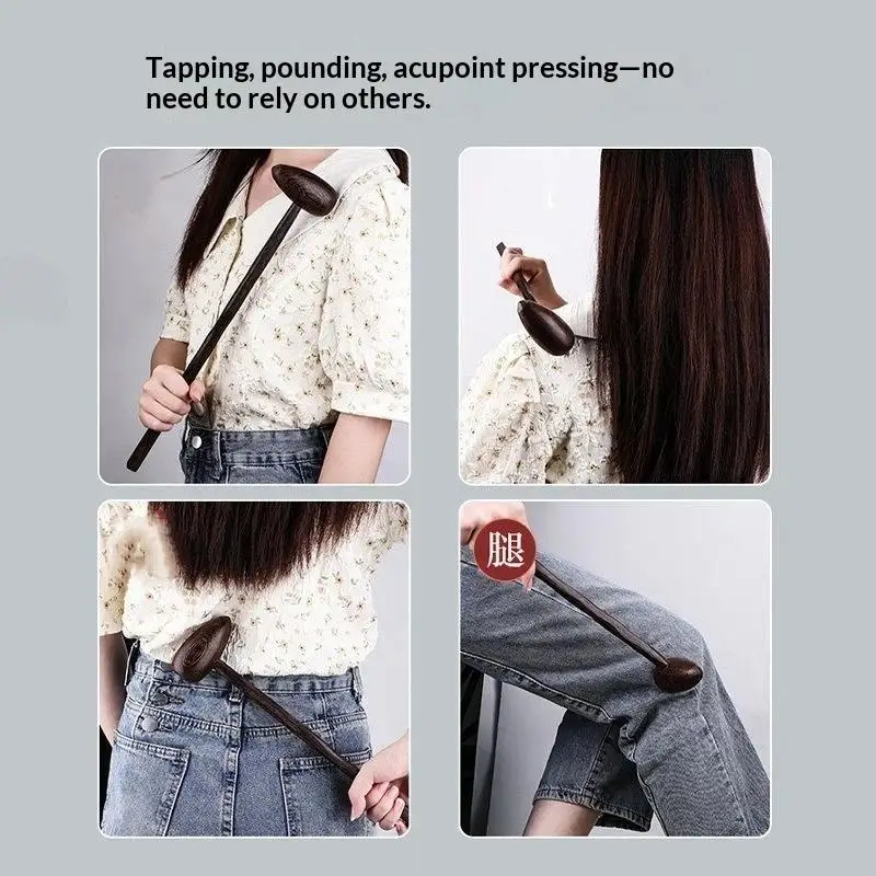 Massage Hammer Wooden Knock Back Meridian Back Neck Chicken Wing Wood Massager Health Hammer Tool