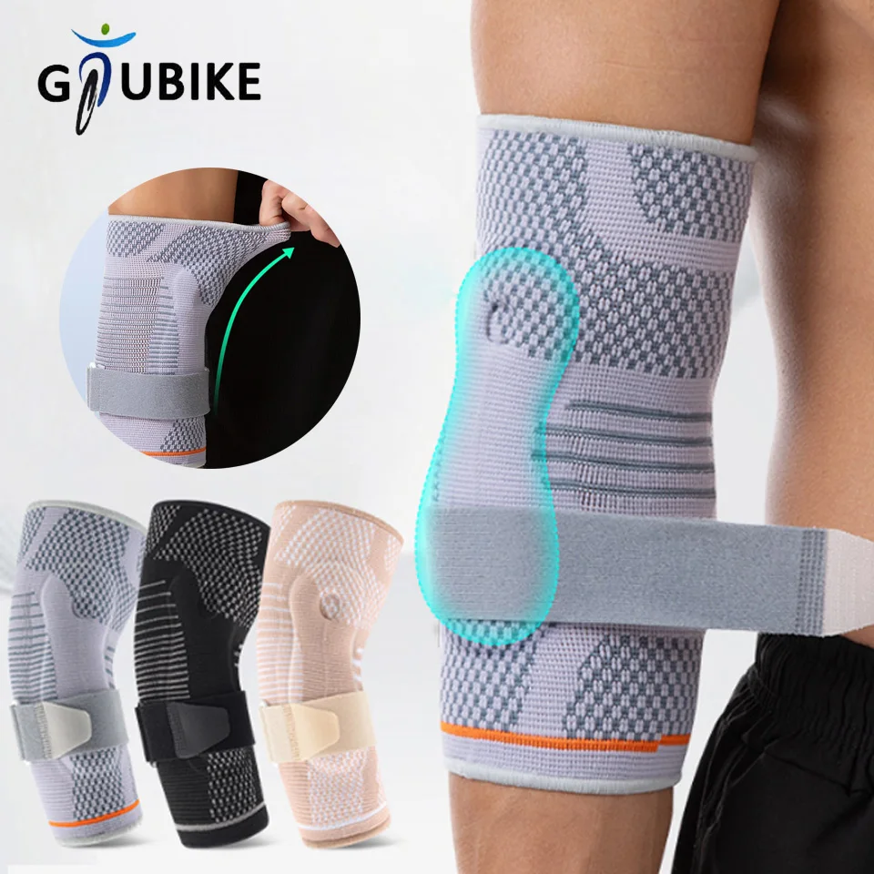 GTUBIKE 1 قطعة وسادات الكوع سيليكون ضغط الكوع حماية الإصابات الرياضية ثلاثية الأبعاد متماسكة قابل للتعديل دعامة كوع التنس كرة السلة