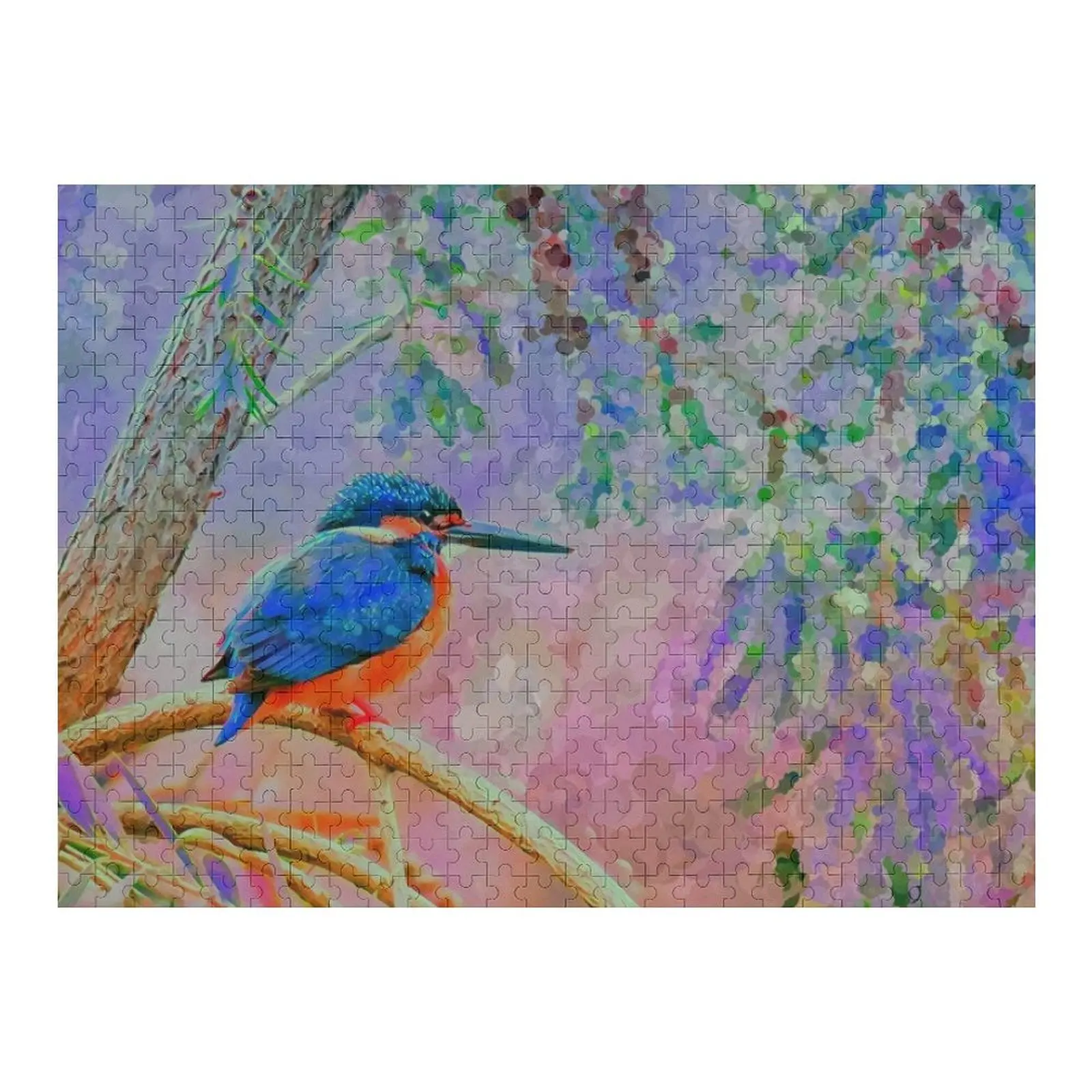 

Kingfisher, Watercolour, Impressionist, Wildlife, Animal, Bird, Australia, Jigsaw Puzzle Custom Wood Wooden Name Puzzle