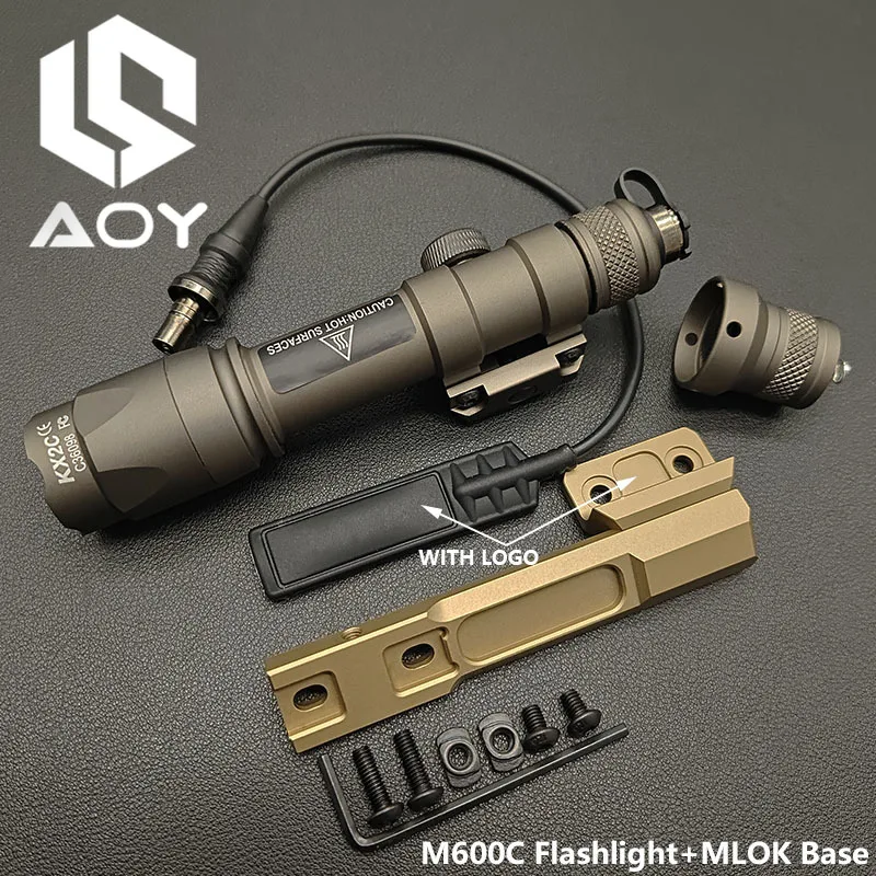 Imagem -06 - Tactical Airsoft sf M600b M600c Arma Scout Lanterna Led Tempo Constante Dupla Função Interruptor de Pressão Fit 20 mm Trilho