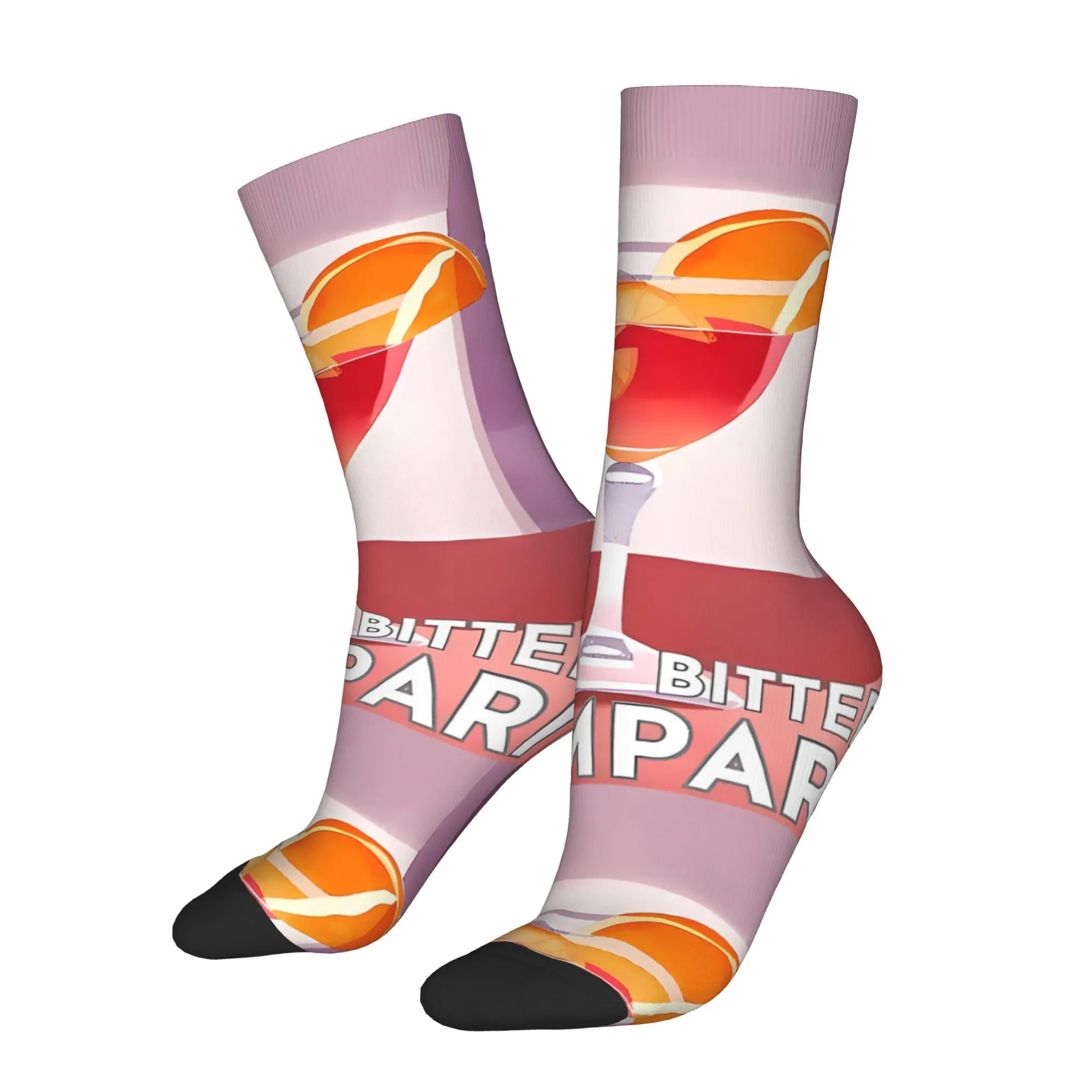 

Итальянские носки Bitter Liqueur Campari с принтом, мужские модные полиэстеровые носки