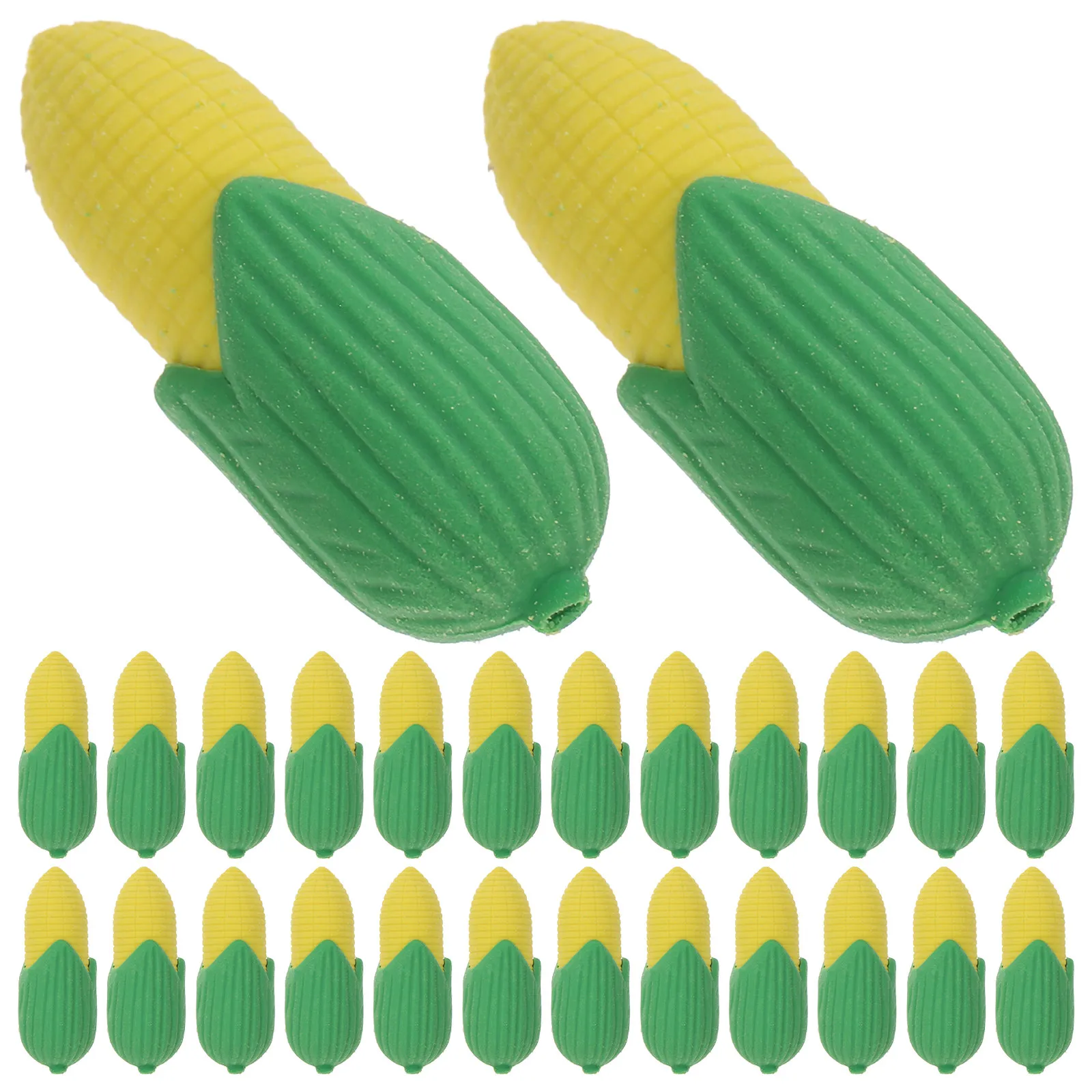 100Pcs Corn Erasers Mini Cute Food Shape Pencil Erasers Bulk Student Supply School Office Accessories Food Eraser