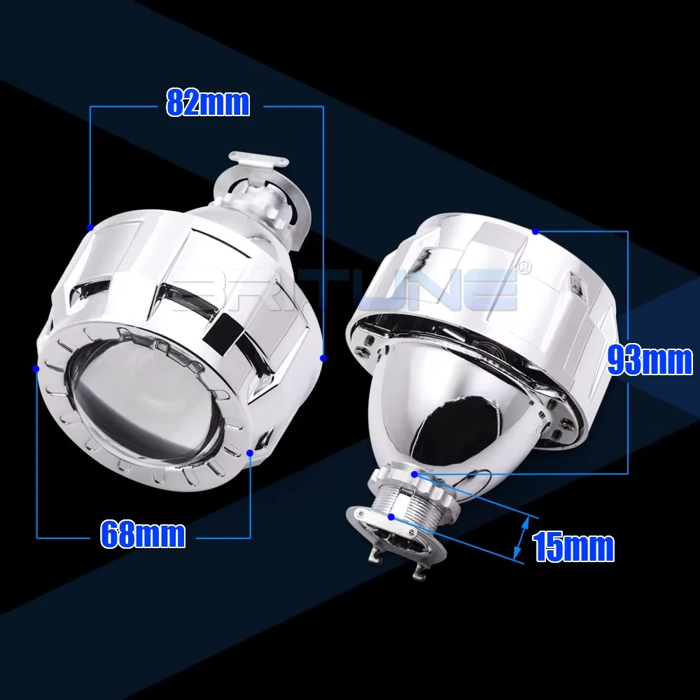 Car Lens Mini 2.0 inch Projector Bi-xenon Lenses Tuning H4 H7 Automobiles Accessories H1 HID LED Light Bulbs Retrofit DIY Style