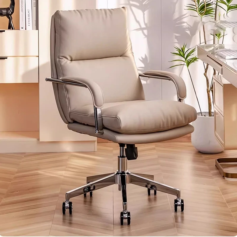 Ruote Schienale Sedia da ufficio Scrivania Mobile di lusso Sedia da ufficio moderna Trucco Girevole Studio Trono Silla Oficina Mobili alla moda