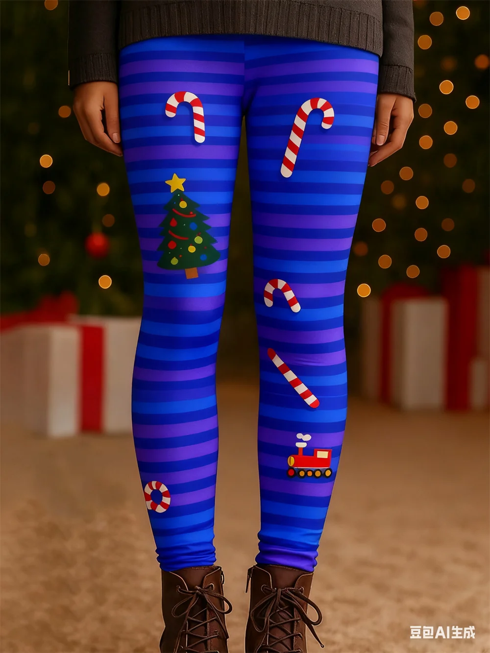 Pantalones de mujer Atmósfera navideña Moda Pantalones de Navidad Pantalones de yoga elásticos Cintura elástica Otoño Invierno ropa y2k para mujer