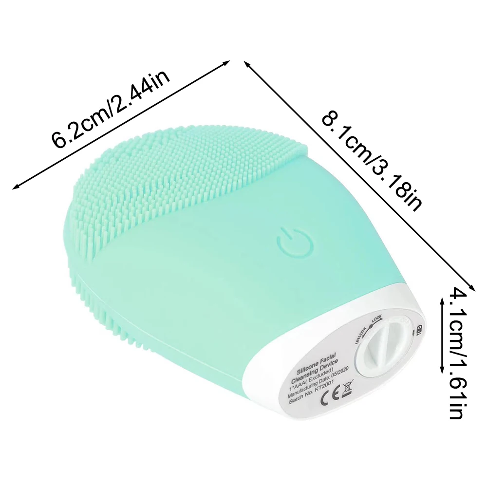 Skincare Massage Tool Electric Silicone Facial Cleanser Massager  Beauty Machine Vibration Cleaning Of Pores Self ProvidedBatter