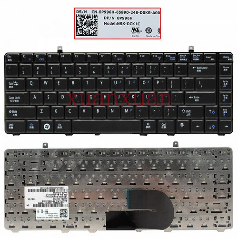 

P996H FOR DELL AEUM6R00110 9Z.N4BSQ.001 Laptop US Keyboard