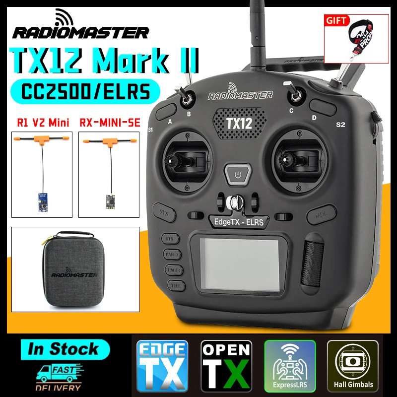 In Stock RadioMaster TX12 MKII MK2 Mark 2 Radio ELRS/CC2500 EdgeTX