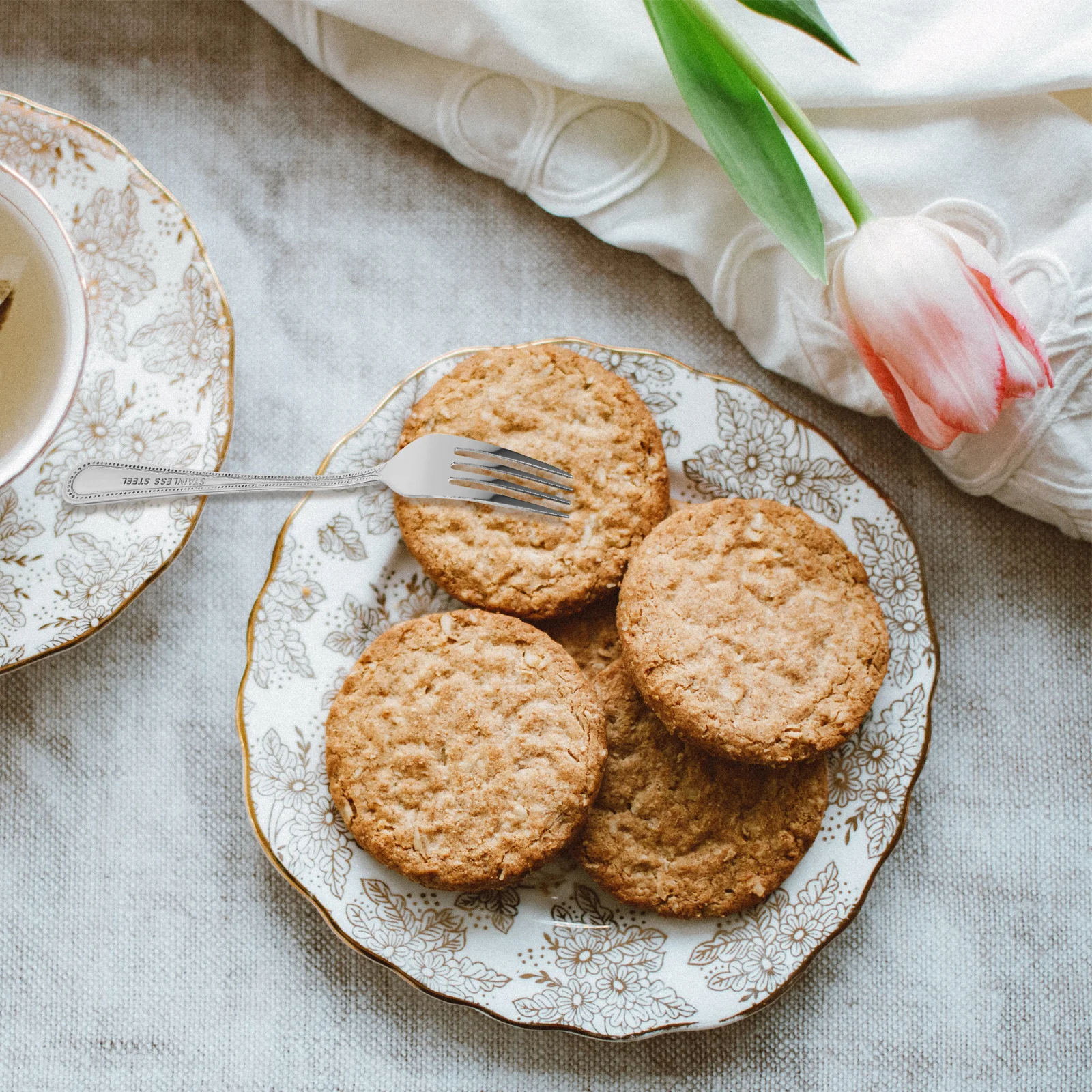 

3 шт., чайная комбинация, вилки для торта из нержавеющей стали, набор вилок для десерта для фруктового салата, сервировка закусок, маленькие выборки для еды, посуда для вечеринки