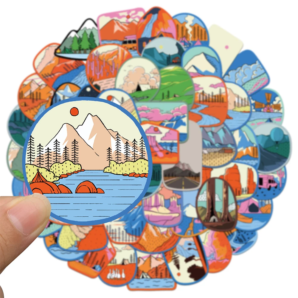 10/30/50 個漫画アウトドアキャンプステッカー防水落書きスケートボード荷物ギターラップトップクールな装飾ステッカーデカール