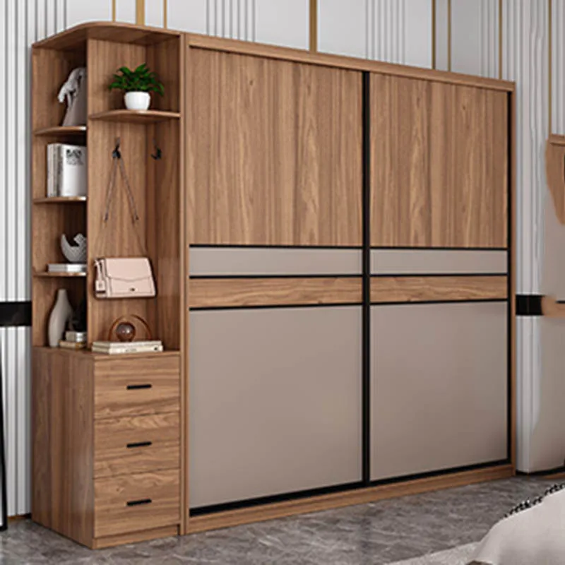 Nordic Wooden Wardrobes Display Clothes Free Shipping Dressers Mobile Cabinets Portable Organizer Closets Abiertos Furnitures