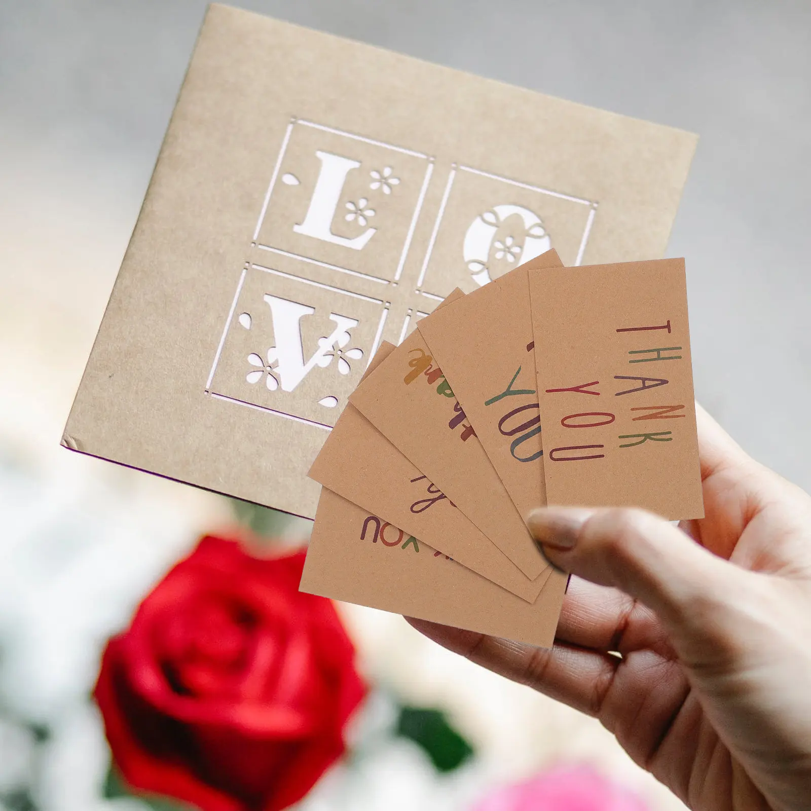 

150Pcs Thank You Cards Creative Greeting Cards for Wedding Valentine Festive Blessing Gift Delicate Postcard Greeting Postcard