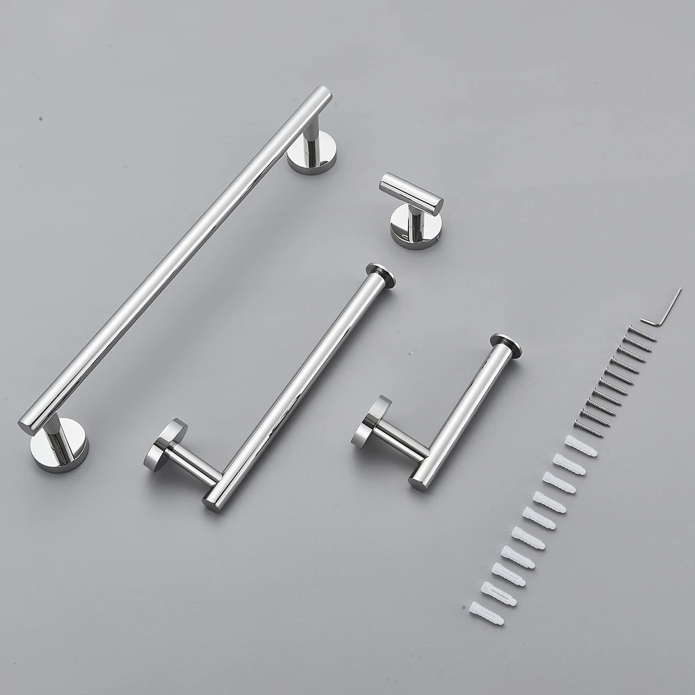 مصقول الكروم حامل ورق المرحاض جدار هوك منشفة بار رف الحائط اكسسوارات المطبخ الحمام الفولاذ المقاوم للصدأ