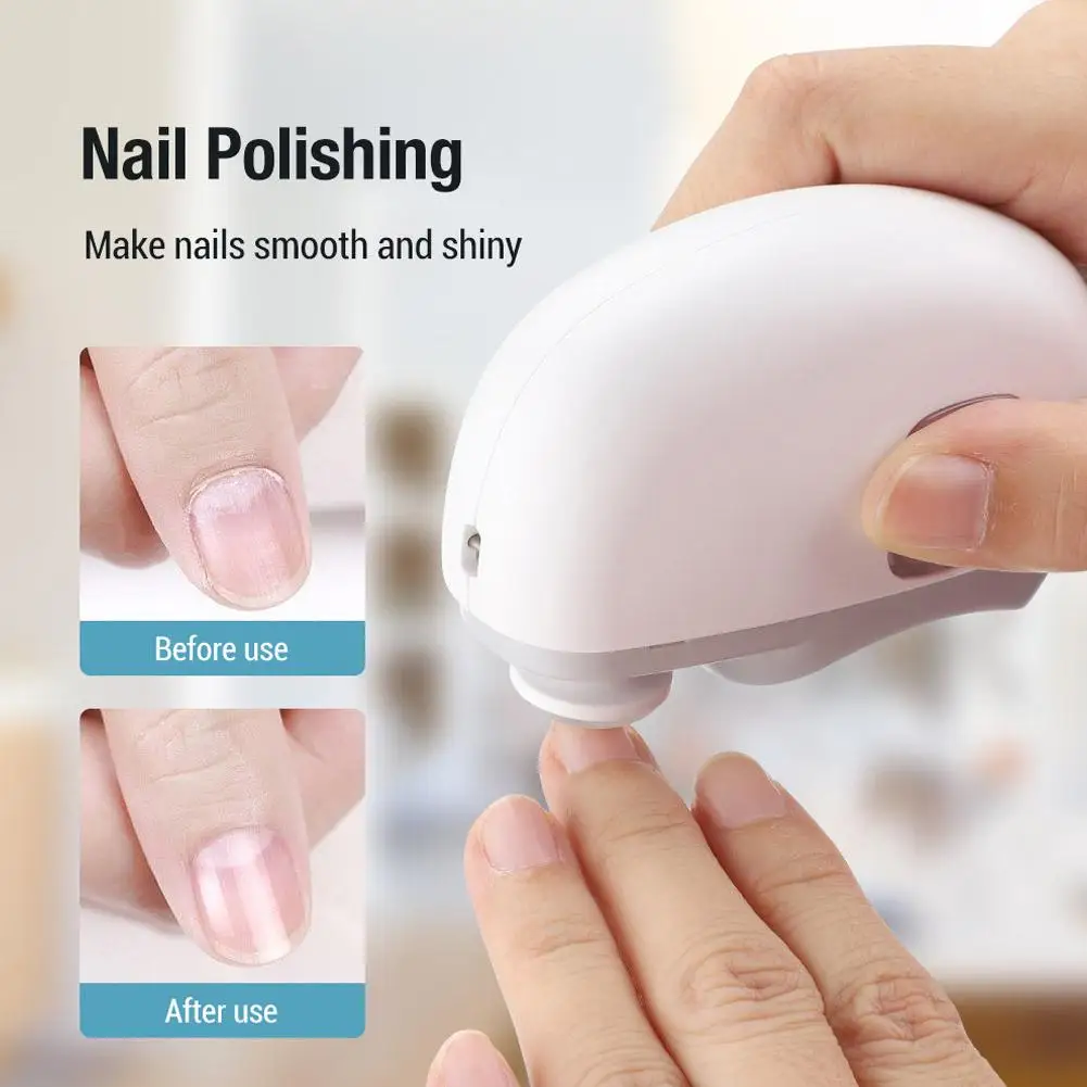 

Electric Nail Grinding and Polishing with Light Automatic Nail Trimmer Rechargeable Nail Cutter Manicure for Baby Adult X4D2