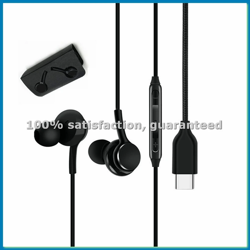 Type C Wired Earphone for Galaxy S23 S21 S22 Ultra Plus 3.5mm Earbuds Headphones A54 A34 A53 A53 Accessories-ABFB