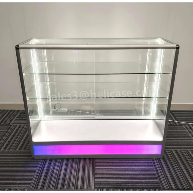 （customized）Shop Glass Counters Smoke Shop Glass Display Cabinets with Lights ExtraRetail Store Glass Display Ca