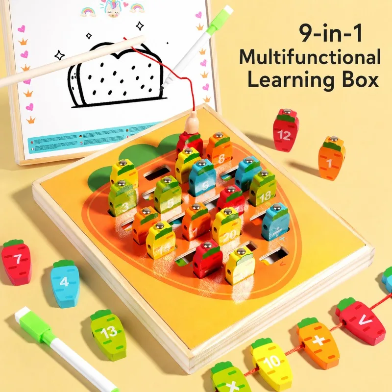 9 in 1 Multifunctional Game Box Kids Educational Tabletop Toy Multi-play Modes Parent-child Training Early Learning Board Game