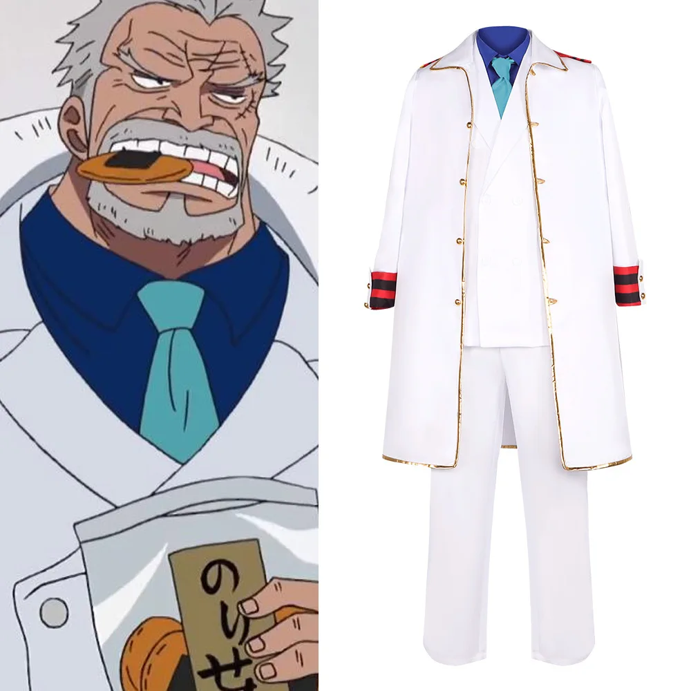

Cosplay Costume Set Of Grandpa Luffy Admiral Karp Of The Navy Including The Cape For Performance.