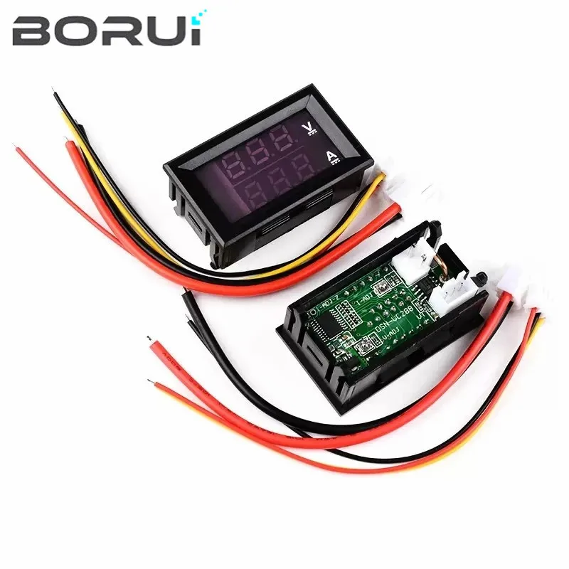 1set DC0-100V 50A LED amperometro voltmetro DC doppio Display A.V misuratore di tensione di corrente digitale rosso blu + kit deviatore di corrente