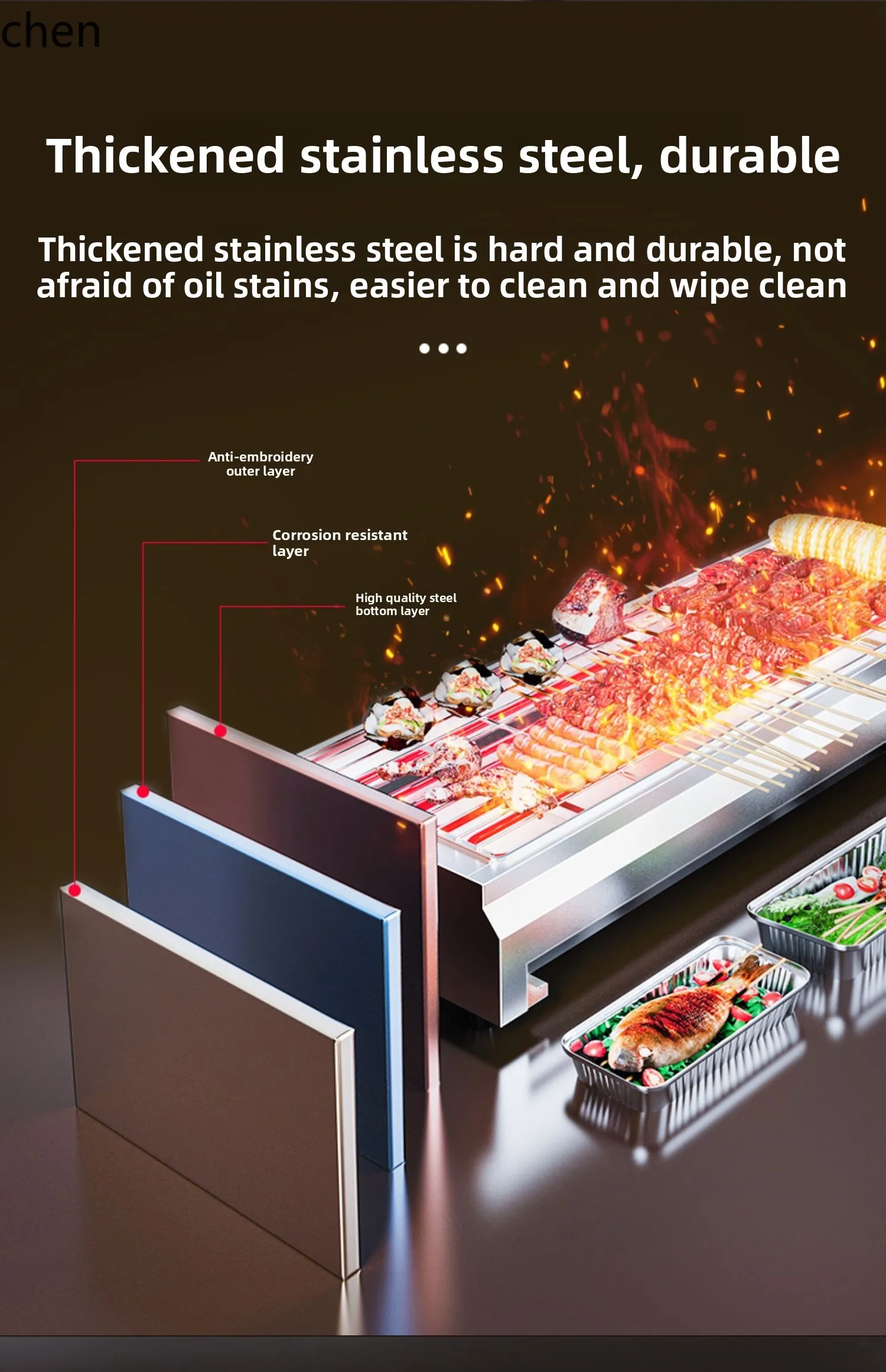 ZML plug-in barbecue machine electric oven artifact grilled fish and mutton skewers household and commercial